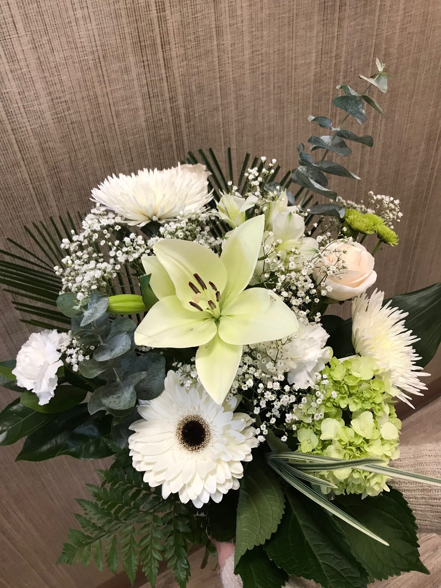 Bouquet blanc et vert - Gauthier fleurs et jardin